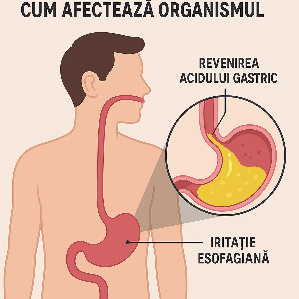 Ce este refluxul gastric și cum afectează organismul