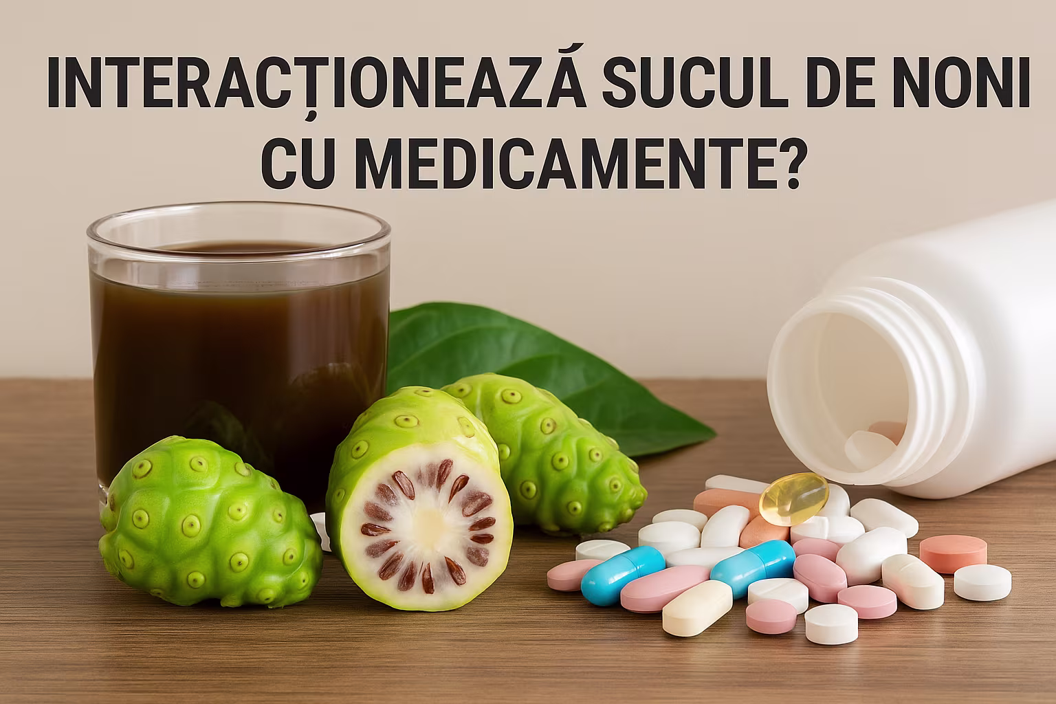 Interacționează sucul de noni cu medicamentele